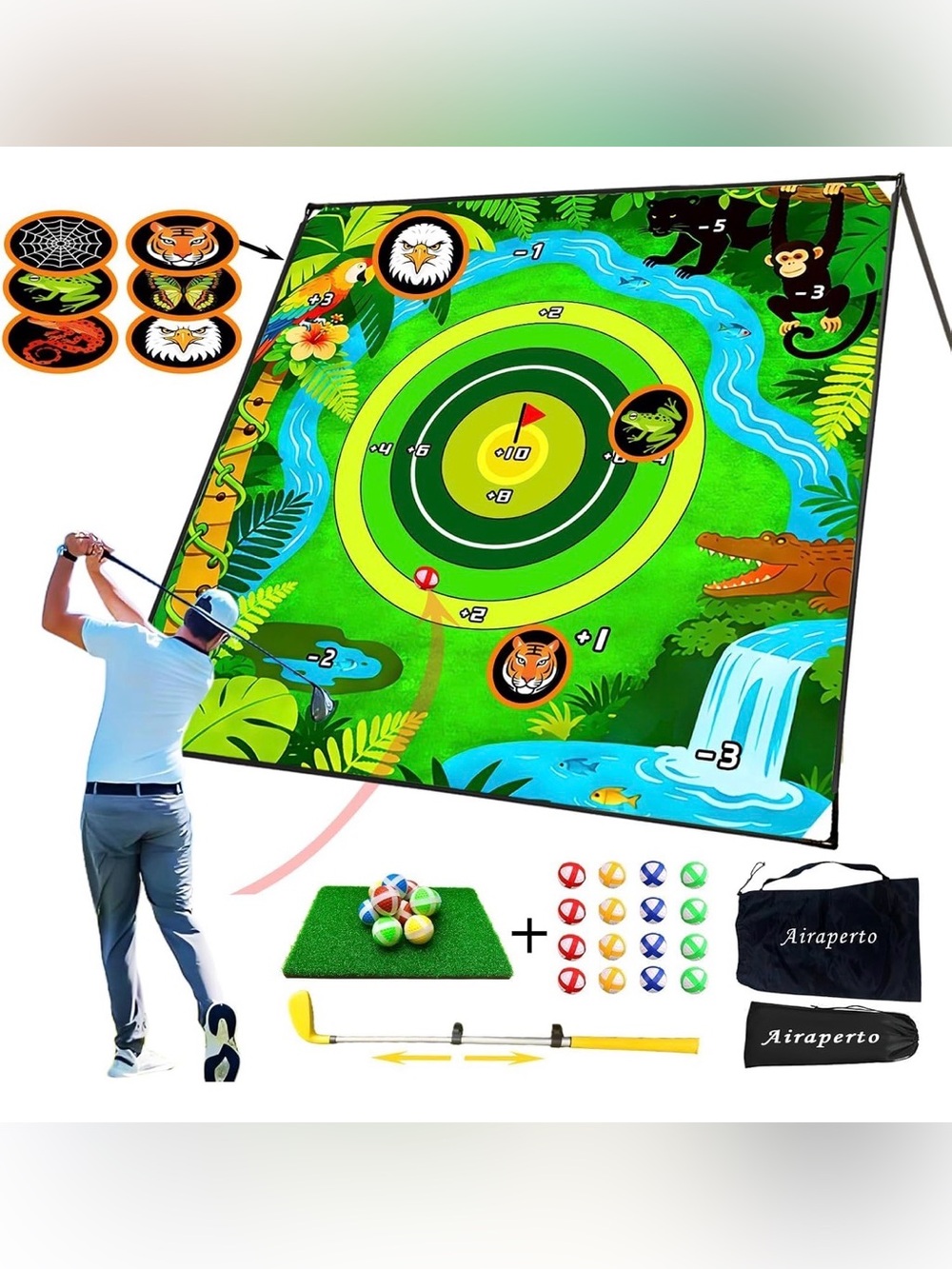 Jungle Golf Target Mat Game - Green